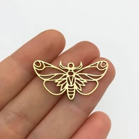 261224pcs brass butterfly charm geometric butterfly pendant moth charm moth pendant earring findings jewelry supplies