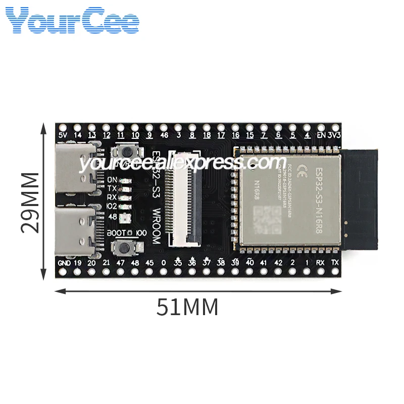 Фото ESP32S3 ESP32-S3 WROOM N16R8 Основная плата разработки CAM OV2640/5640/OV3660 Камера Беспроводной Wi-Fi + модуль Ble №5