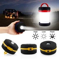 led folding camping light retractable mini tent lamp 3 speed dimming pocket flashilight emergency lantern for outdoor hiking