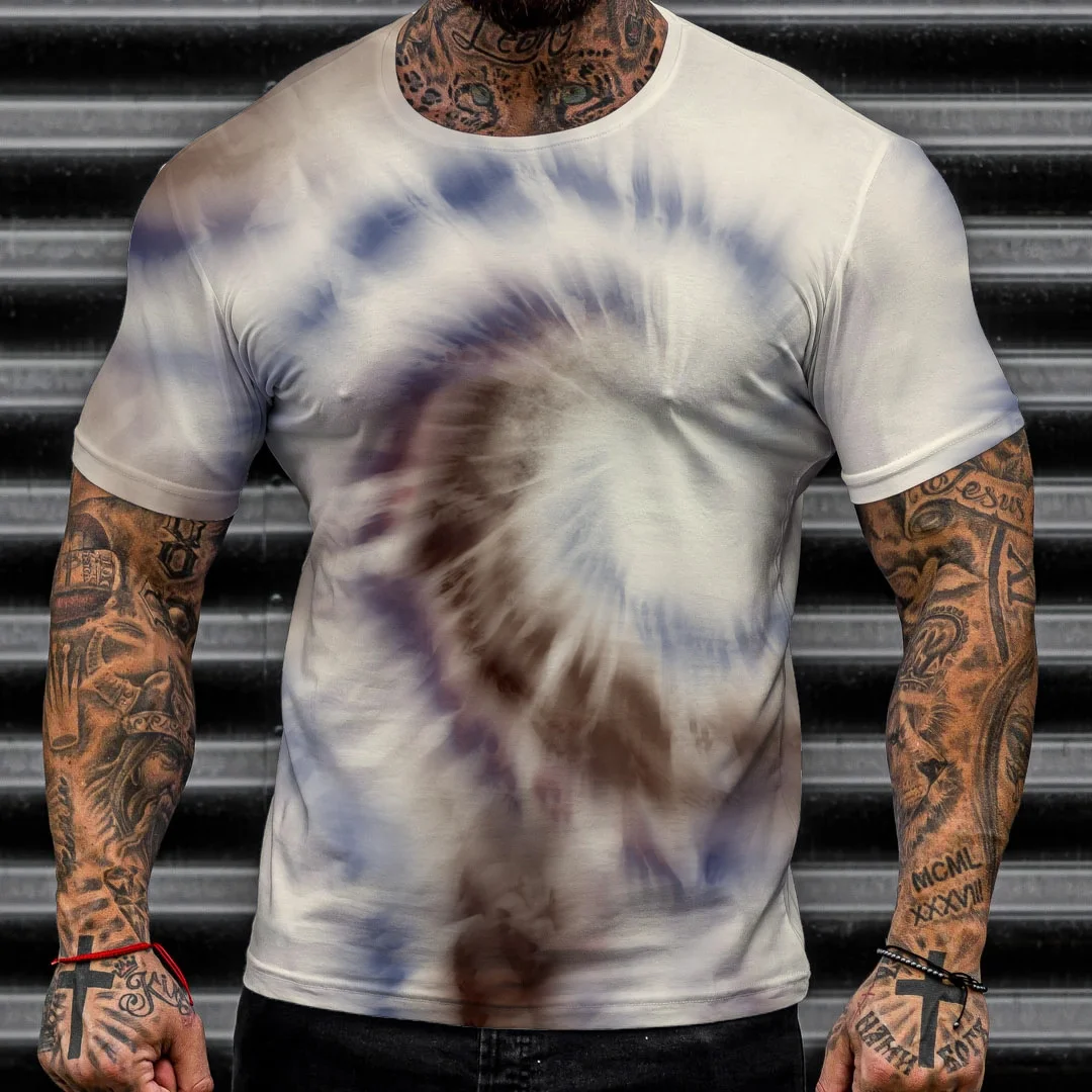 

Men's T-Shirts Simple And Colorful T Shirt Crew-Neck Short Sleeve Casual Breathable Oversized Male Tee Tops Men Clothing Summer