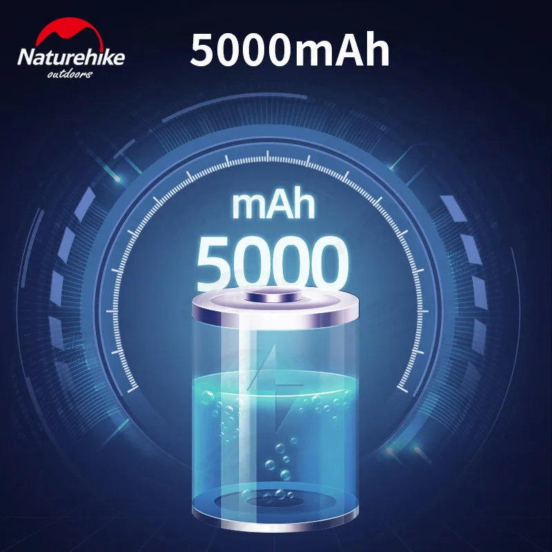 Электрический воздушный насос Naturehike для кемпинга перезаряжаемый 660 г