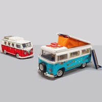 new 2200pcs technical t2 camper car model building blocks cars bus diy bricks fit 10279 10220 kid toys birthday gifts