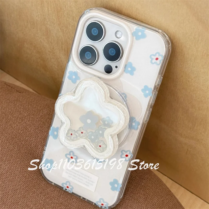 Фото Корейский милый цветок встряхивание магнитный держатель телефона Griptok Grip Tok подставка для телефона поддержка iPhone для Magsafe аксессуары Smart Tok №3