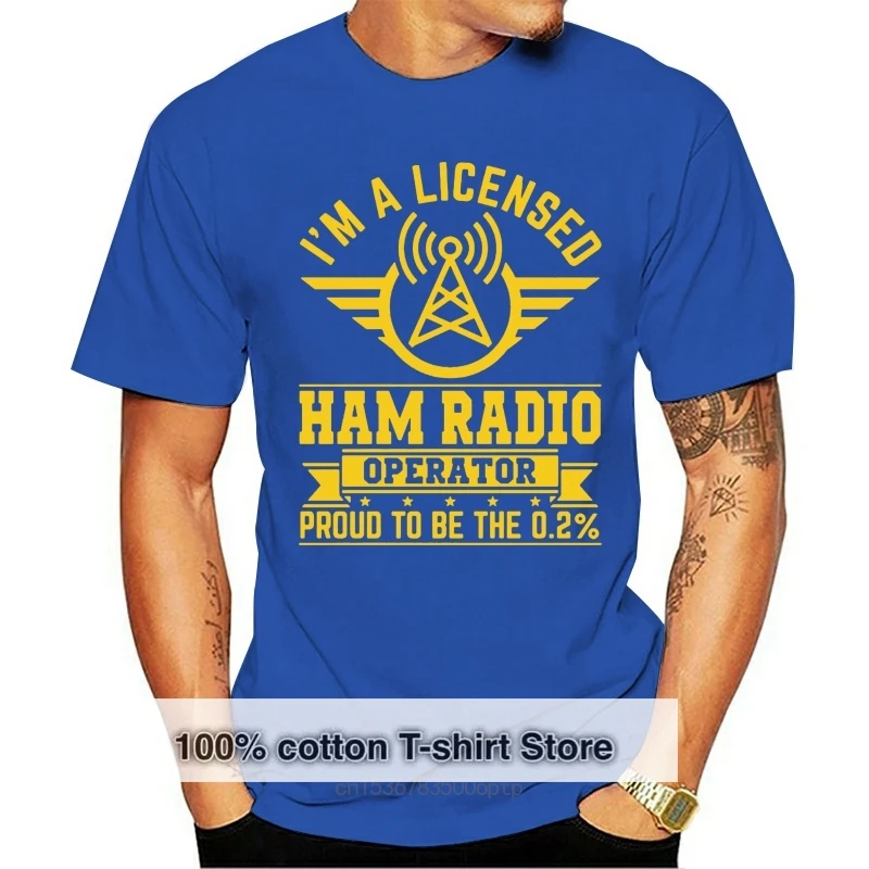 Funny t shirt men novelty women tshirt A licensed ham radio operator T-shirt