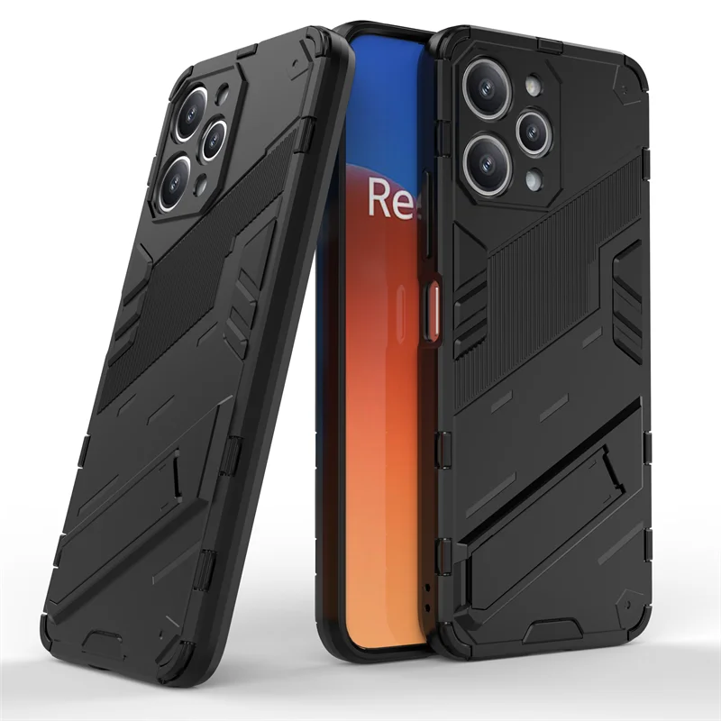 

For Xiaomi Redmi 12 Case for Xiaomi Redmi 12 Cover Shell Bumper Kickstand Armor Capa Back Phone Cover for Xiaomi Redmi 12 4G