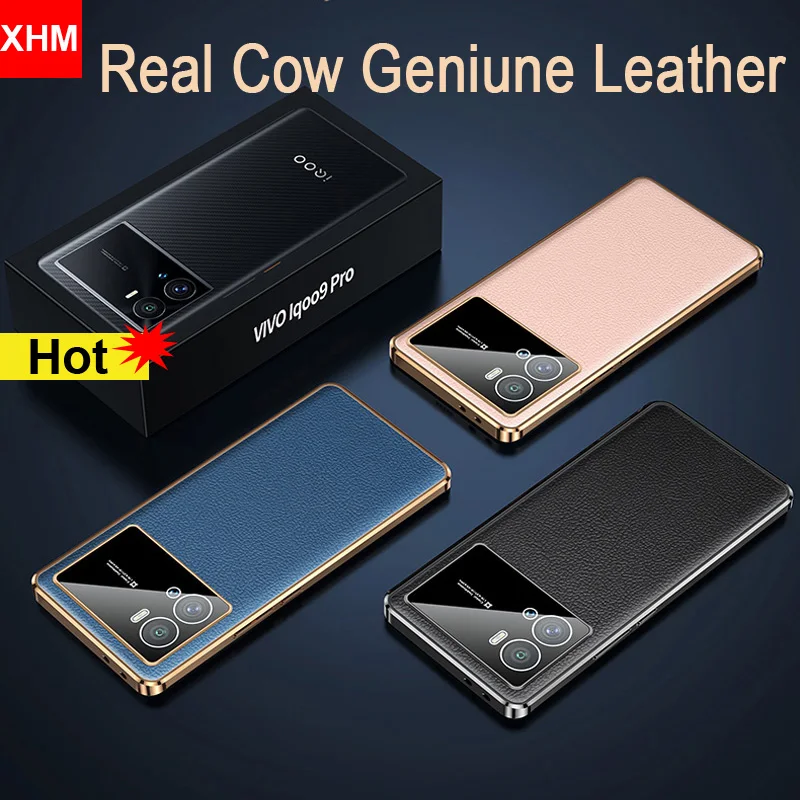 

Чехол-Бампер Из Натуральной коровьей натуральной кожи для Vivo iQOO 9 Pro Corium, чехол для Vivo iQOO 9 Pro 8 iQOO8 iQOO9, Роскошный чехол