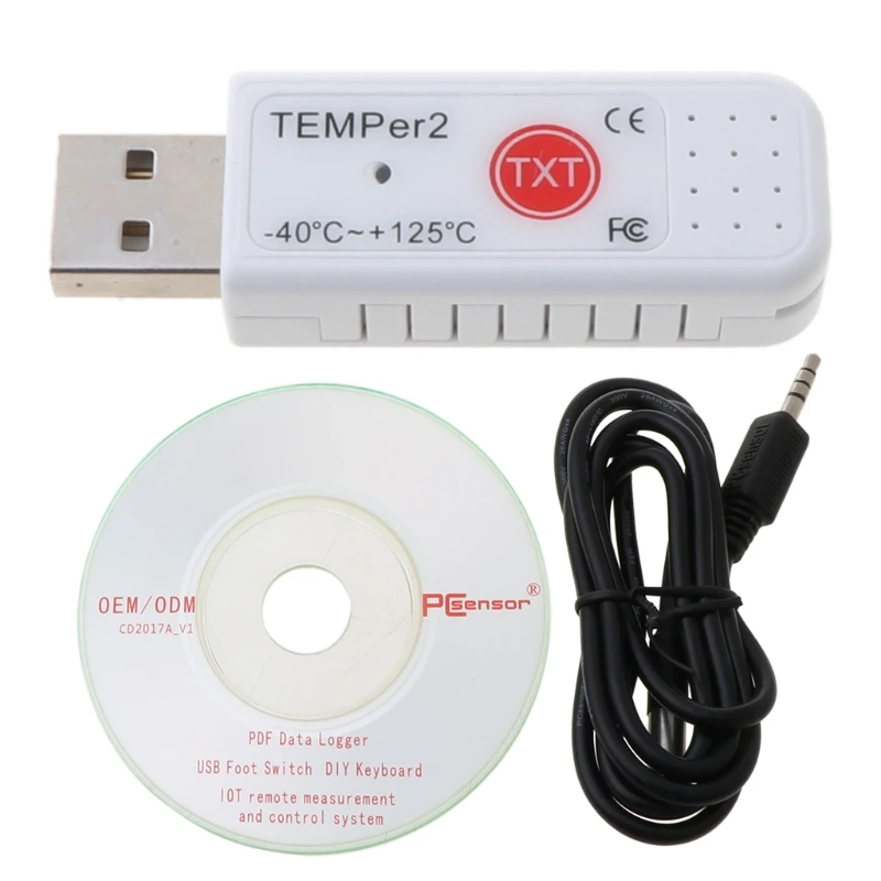 

Y1UD PC TEMPER2 Сенсор USB Термометр Гигрометр Регистратор данных температуры Регистратор