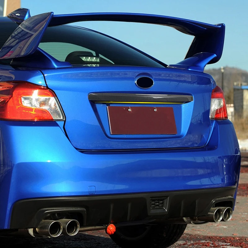 

For Subaru WRX STi 2014-2021 Carbon Style Rear Boot Trunk Lid Molding Strip Cover Trim Car Styling
