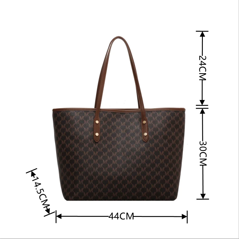 Women's Hot Trend Luxury Letters Shoulder HandBags Large Capacity Retro Simple Tote Bag Shopping Hand Bags for Women Beach Bags