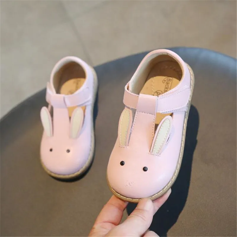 

Genuine Leather Girls Shoes Cute Animal Princess Shoe 2022 Spring Soft Bottom Fashion Flat Heel Loafers