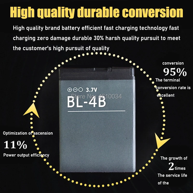 Оригинальный аккумулятор BL-4B для NOKIA 2505 3606 3608 2670 2660 2630 5000 6111 7070 7088 7370 7373 7500 700 мАч -
