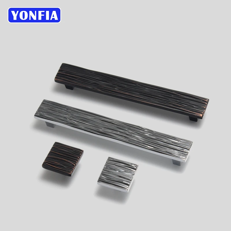 

Цинковая квадратная черная ручка YONFIA 4115 для кухонного шкафа, Хромированная ручка для мебели, ящика, шкафа, ручка для двери шкафа