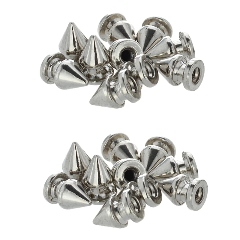 

20X Copper 8 X 12Mm Rivets Silver Pointed Studs Punk Rivets Screw