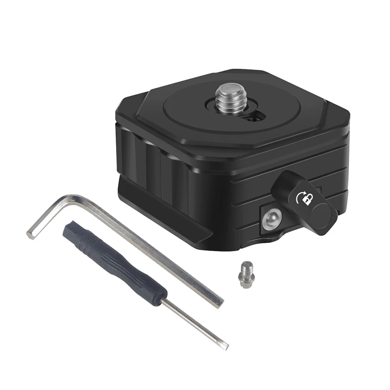 Двойной замок БЫСТРОРАЗЪЕМНАЯ пластина Зажим Штатив Адаптер основа (совместим с