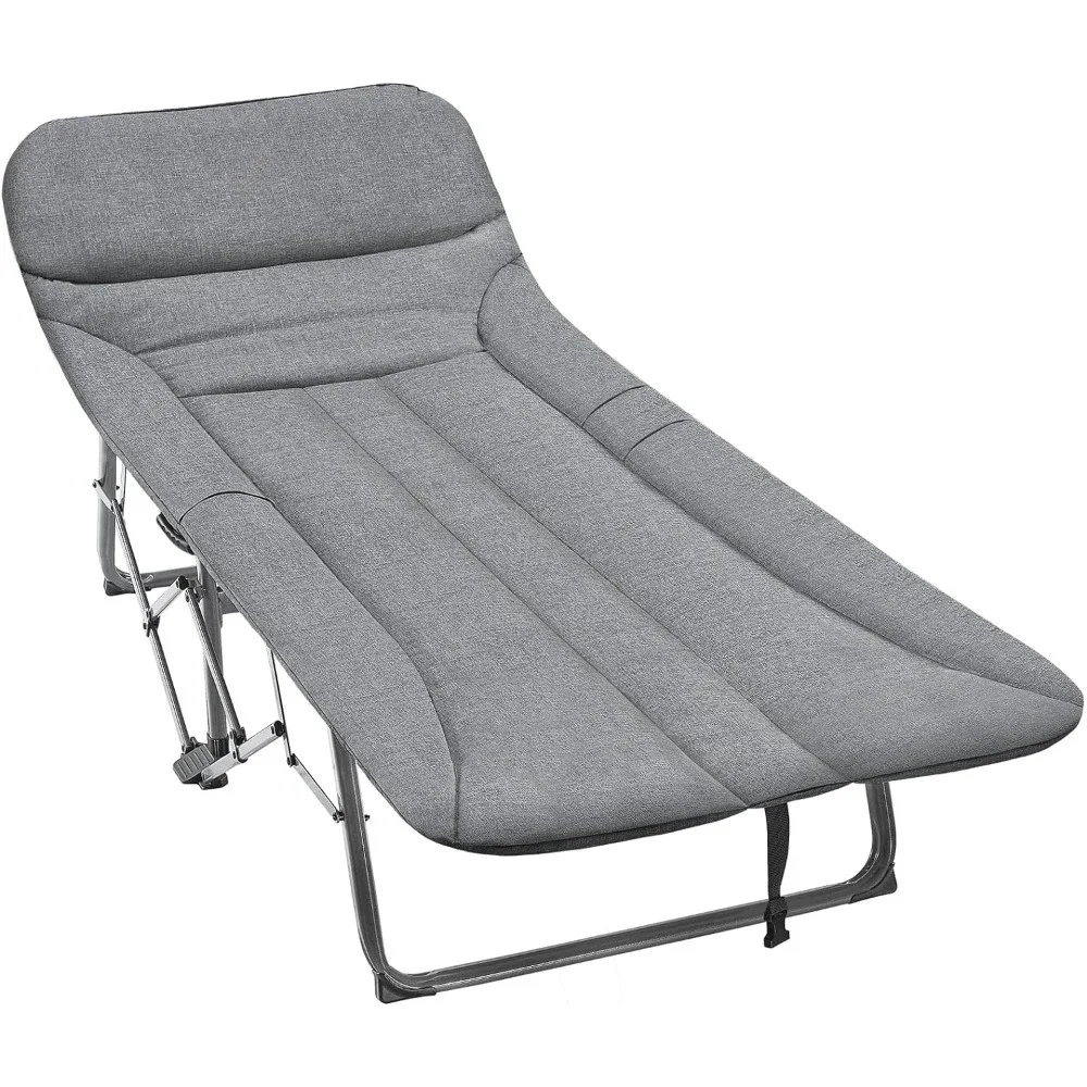 6-позиционная регулируемая складная широкая походная кроватка XL для взрослых с