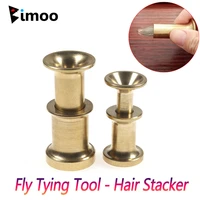 bimoo 1pc brass hair stacker fly tying tool detachable fly tying accessory pesca trout fly bait lure makingtackle fishing tools