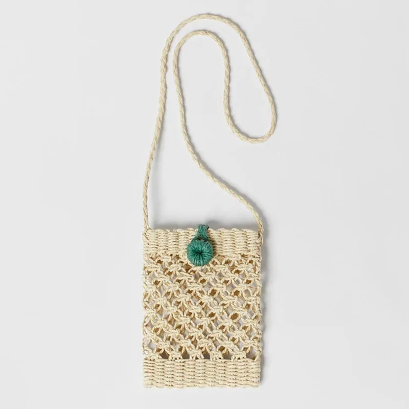 Fashion Brands Straw Bag Hollow Woven Crossbody Bags for Women Handmade Phone Flap Rattan Shoulder Bag Designer Bags Handbag New