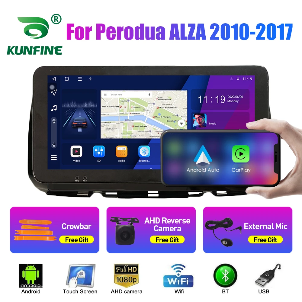 

Автомобильный радиоприемник 10,33 дюйма для Perodua ALZA 2010-2017 2Din Android Восьмиядерный автомобильный стерео DVD GPS навигатор плеер QLED экран Carplay