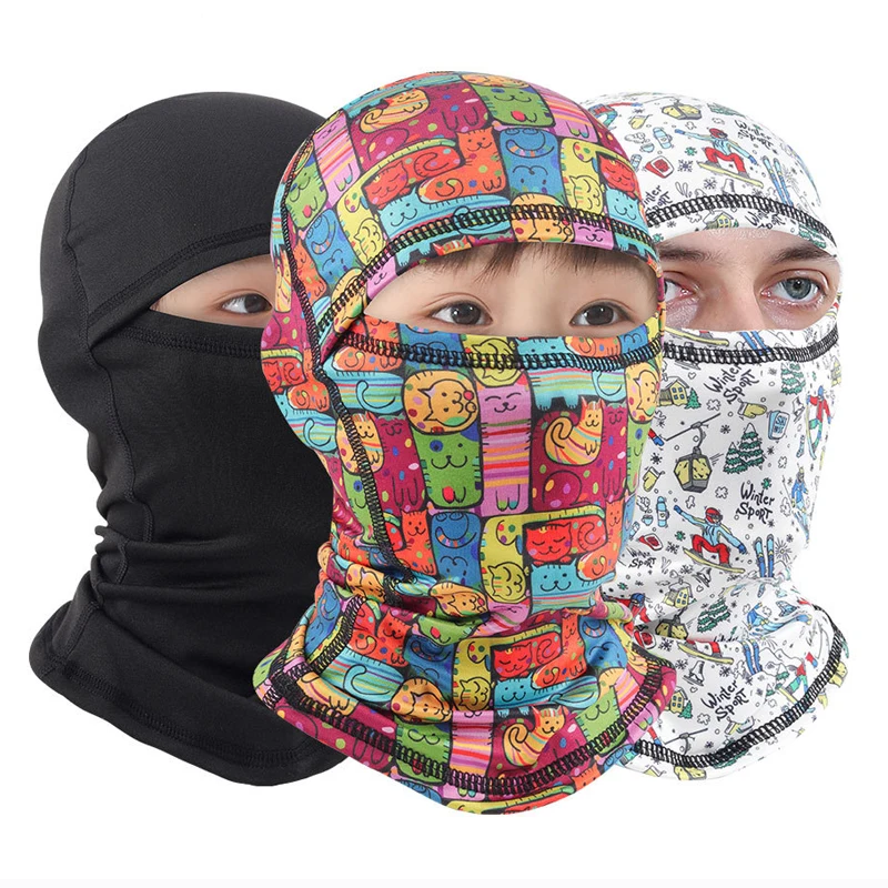 Kids And Adult Balaclava Winter Warm Fleece Windproof Skiing Cycling Full Face Mask Hood Hat Sports Scarf Motorcycle Headgear
