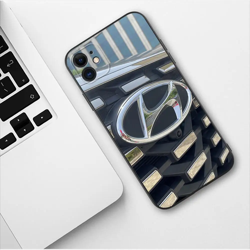 Hyundai Luxury Car Logo Phone Case For Apple IPhone 13 12 11 14 Pro Max Mini SE XR X XS  Max 6 6S 8 7 plus New Fashion Covers