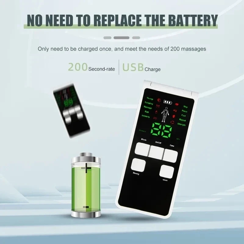 Мини-массажер для шеи Monclique с 8-режимным электрическим стимулятором релаксации