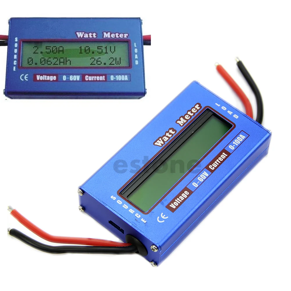 

Digital Battery Power Analyzer Watt Meter 60V/100A for Dc Helicopter