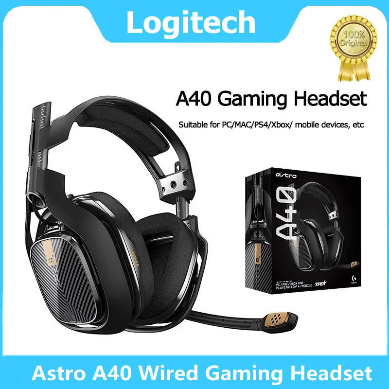 

Promotion Logitech Astro A40 Wired Gaming Headset 7.1 Channel Gaming headphone With Microphone for PC MAC PS4 Xbox E-sports