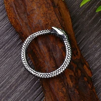 norse mythology mens viking ouroboros ring vintage stainless steel odin snake rings men women fashion jewelry gift wholesale