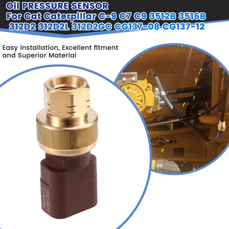 Датчик давления масла 3056873 305-6873 для Caterpillar C-9 C7 C9 3512B 3516B 312D2 312D2L 312D2GC