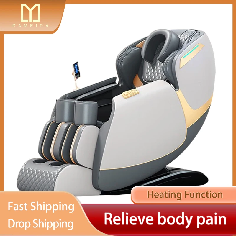 

DAMEIDA Luxury Home Automatic 3D Manipulator Zero Gravity Full Body Heating Massage Chair Leather Parts AI Voice Control