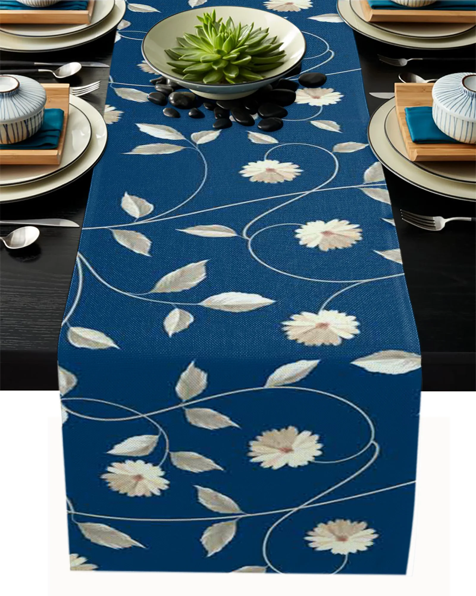 

Цветок листья из ротанга синий кофейный столик декор обеденный стол декор свадебный стол украшение обеденный стол Декор