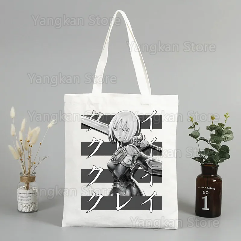 Claymore аниме Clare холщовая сумка-тоут для покупок многоразовая сумка эко складная