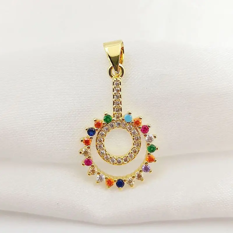 Цветные двойные круглые подвески для ожерелья изготовление ювелирных изделий