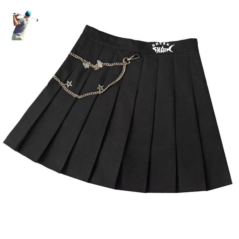 

Womens Mini Golf Skirt High Waisted Plain Skater Tennis Skirts Golf Skort with Lining Shorts School Girl Uniform