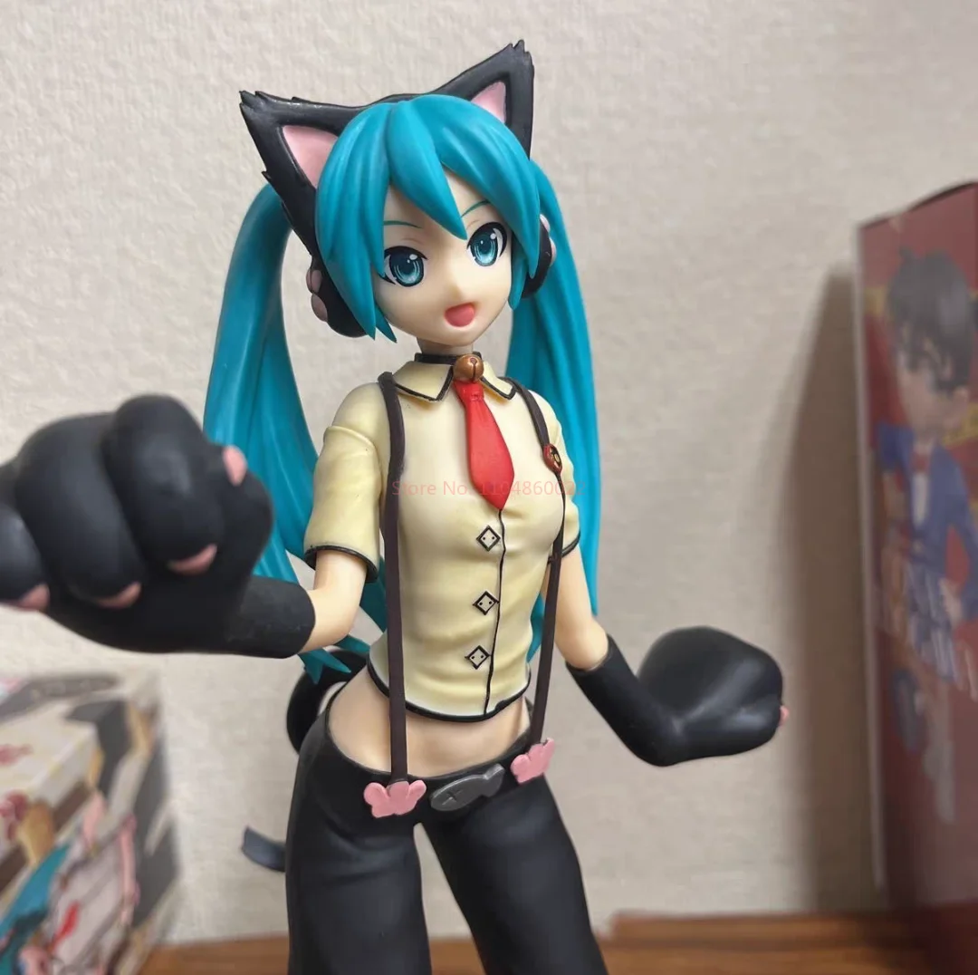 Фото Оригинал в наличии Sega Spm Vocaloid Hatsune Miku Project Diva Cat версия ПВХ фигурка модель коллекция подарок украшение для рабочего стола №5