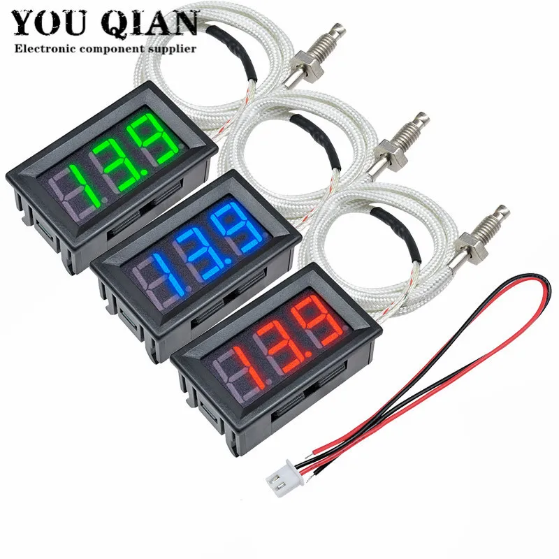 Цифровой светодиодный термометр XH-B310 B310 12 В измеритель температуры K-типа M6