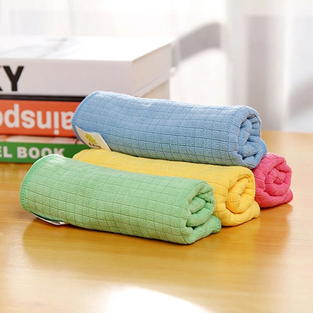 

Cloth Water Uptake Double-sided Thickening Microfiber Dishcloths Kitchen Washcloth Glass Wipe Towel Washing Cloth