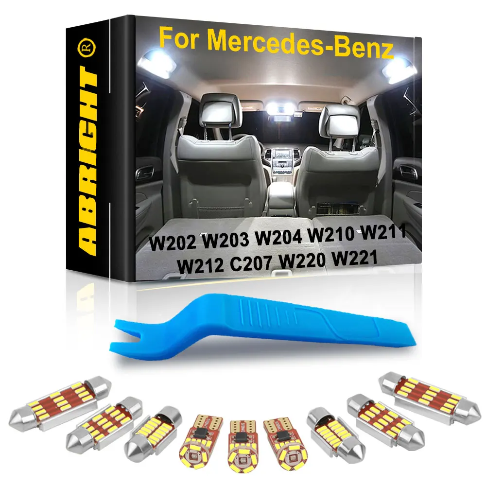 

ABRIGHT For Mercedes Benz W202 W203 W204 W205 W210 W211 W212 C207 W220 W221 Accessories Canbus Car LED Interior Light Kit