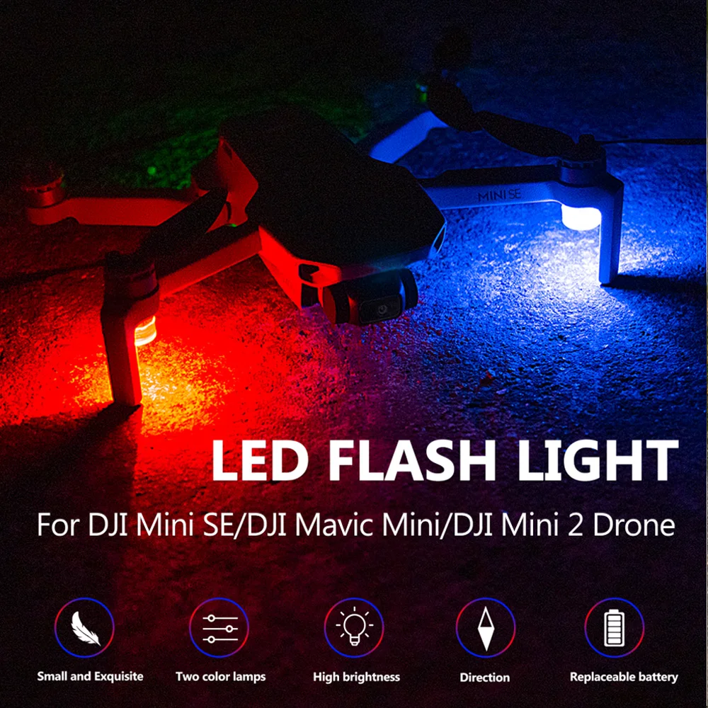 

DJI Mini 3 Pro/ Mavic 3 Светодиодные ночные летающие сигнальные огсветильник s красный/синий для DJI Mini 2/Mavic Mini/DJI FPV/Mini SE аксессуары