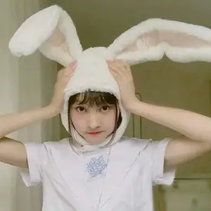 Hat with Ears Girls Women Winter Plush Rabbit Bunny Ears Hat Cute Earflap Cap Warm Head Warmer Winte