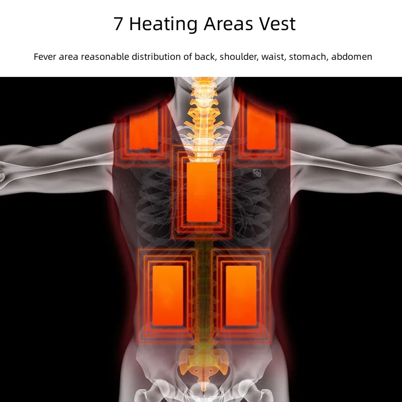 Men USB Infrared 16 Heating Areas Vest Jacket Unisex Winter Electric Heated Vest Waistcoat For Sports Hiking Oversized 4XL