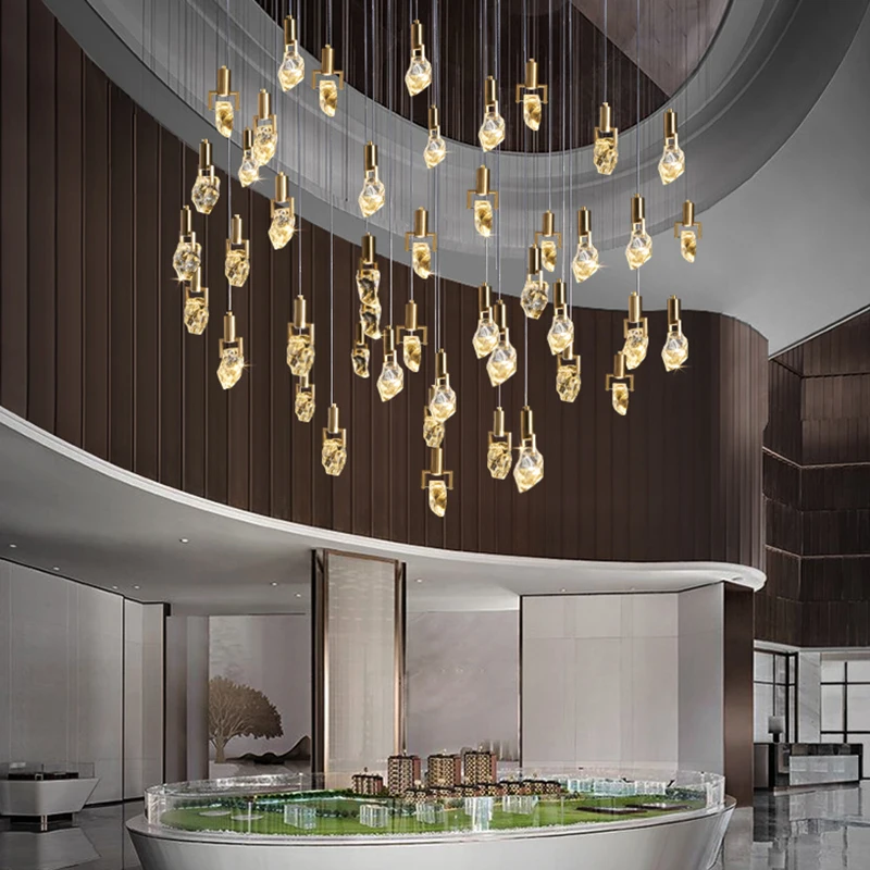 

Copper pendant light bedroom bedside decorative luminaires rectangle kitchen island crystal led pendant lamp indoor lighting