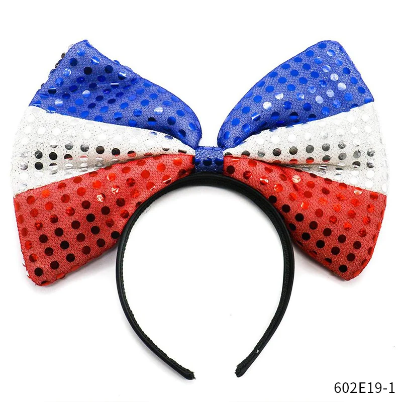

Independence Day America Flag Sequin Bow Tie Buckle