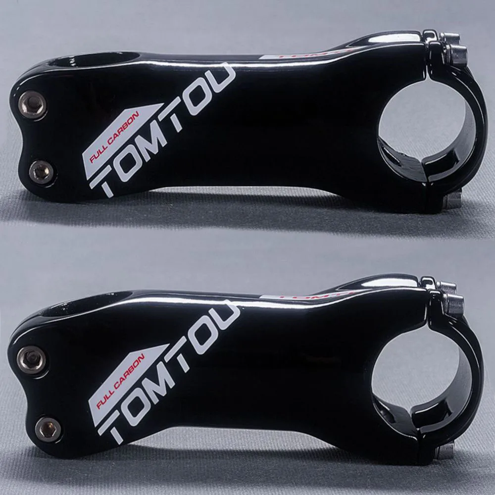 

TOMTOU Bicycle Road Mountain Bike Stem Carbon Fiber Stem 31.8mm Handlebar 6/17 Degree Positive and Negative 60mm - 130mm