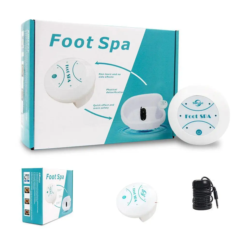 

Detox Ionic Cleanse Foot Spa Bath Massager Machines Vibrating Electric Mini FootBath Whirlpool Care Arrays Aqua Health Therapy