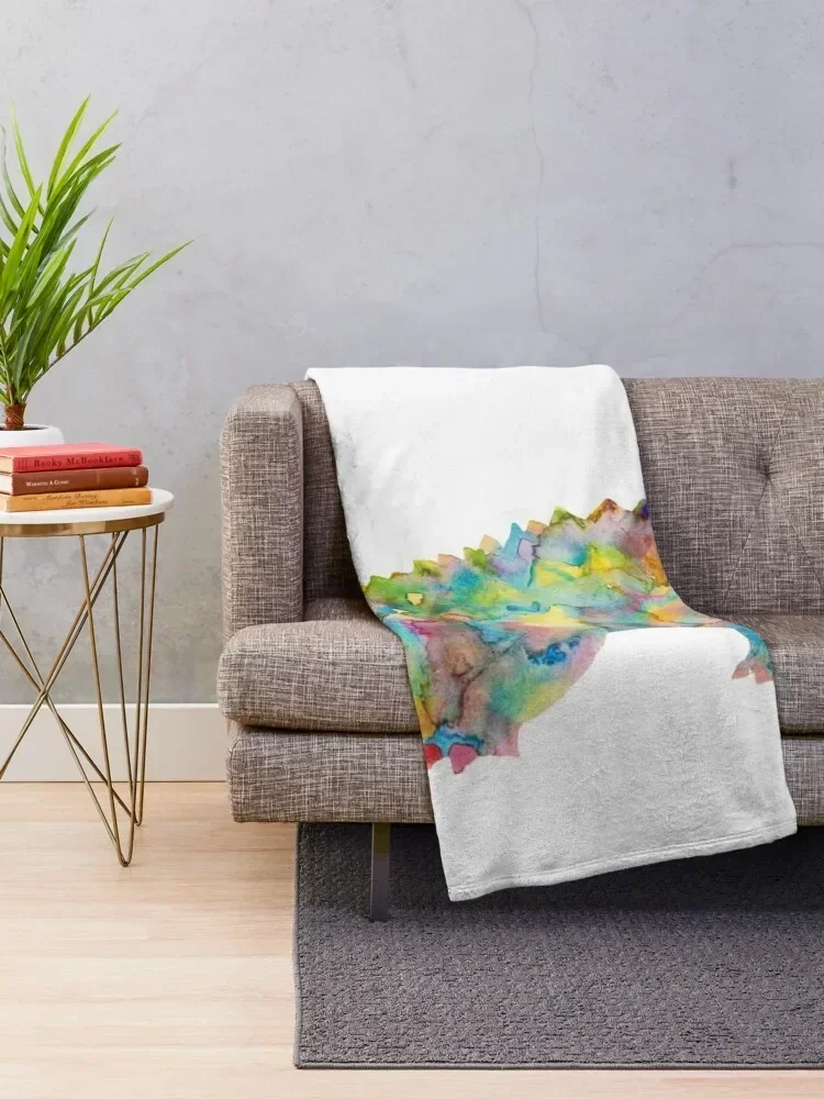 Фланелевое одеяло Аннилозавр динозавр живопись акварель