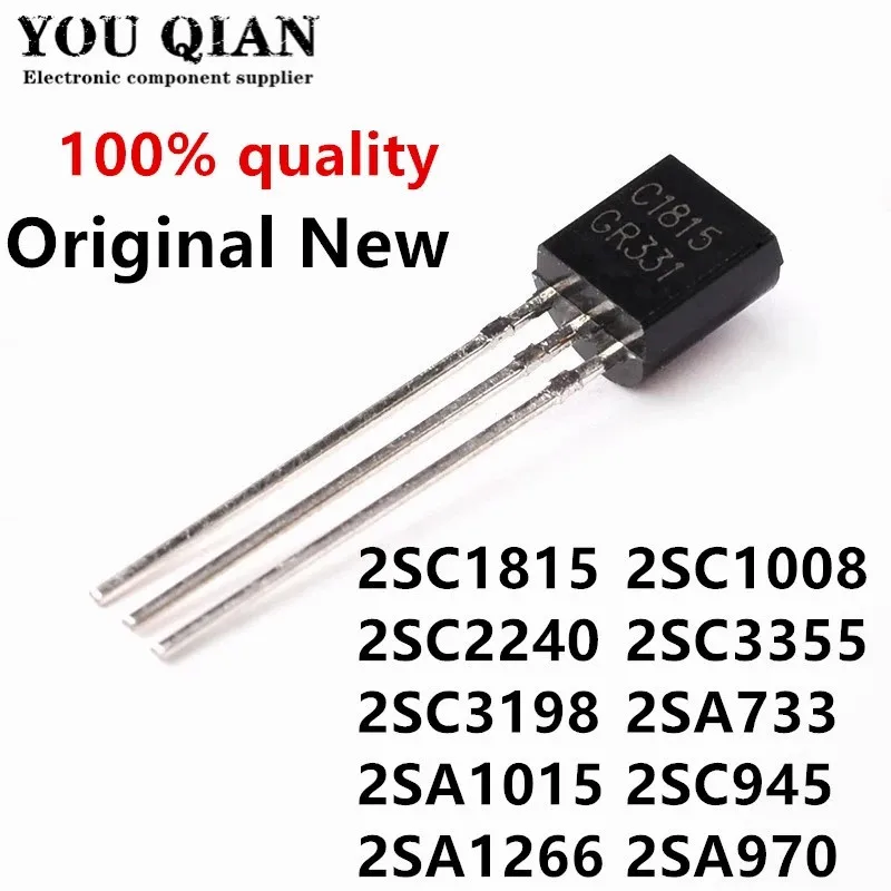 100 шт. 2SC1815 2SC3198 2SC945 2SA1015 2SA1266 2SA733 TO-92 C1815 C3198 C945 A1015 A1266 A733 2SC2240 2SC1008 2SC3355 2SA970 A970 |