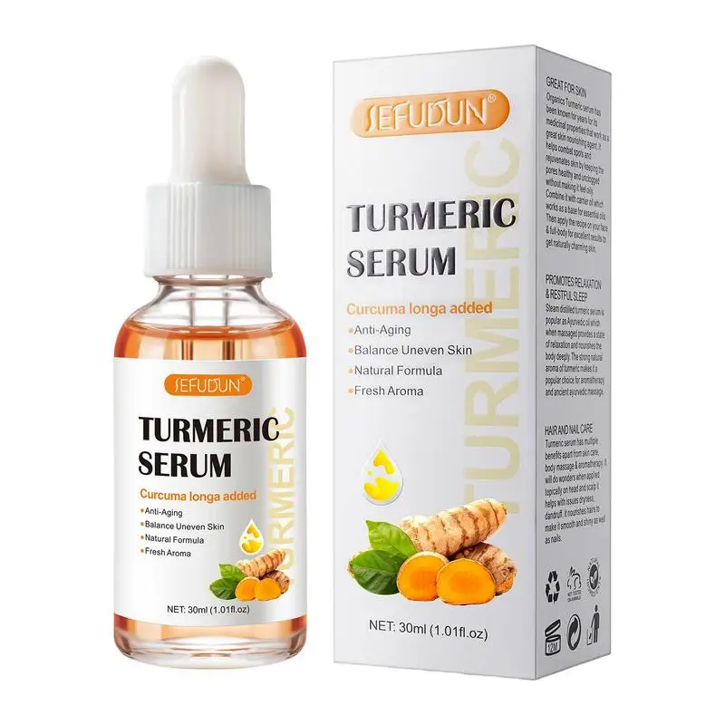 

Turmeric Essential Oil Face Fluid Essence With Turmeric Extract Facial Firming Rejuvenating Skin Care Essence Liquid Moisturise