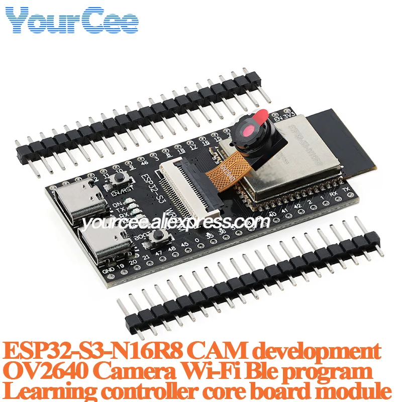 Фото ESP32S3 ESP32-S3 WROOM N16R8 Основная плата разработки CAM OV2640/5640/OV3660 Камера Беспроводной Wi-Fi + модуль Ble №4