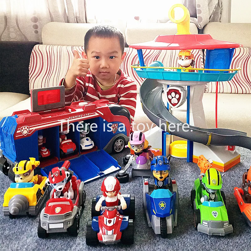 

Pawed Juguetes Original Observatory Parking Lot Toy Patrolling Action Figures Anime Kids Toys for Boys Children Gifts